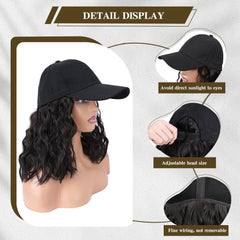 CHRSHN hat wig natural color and texture resembling human hair for seamless blending.