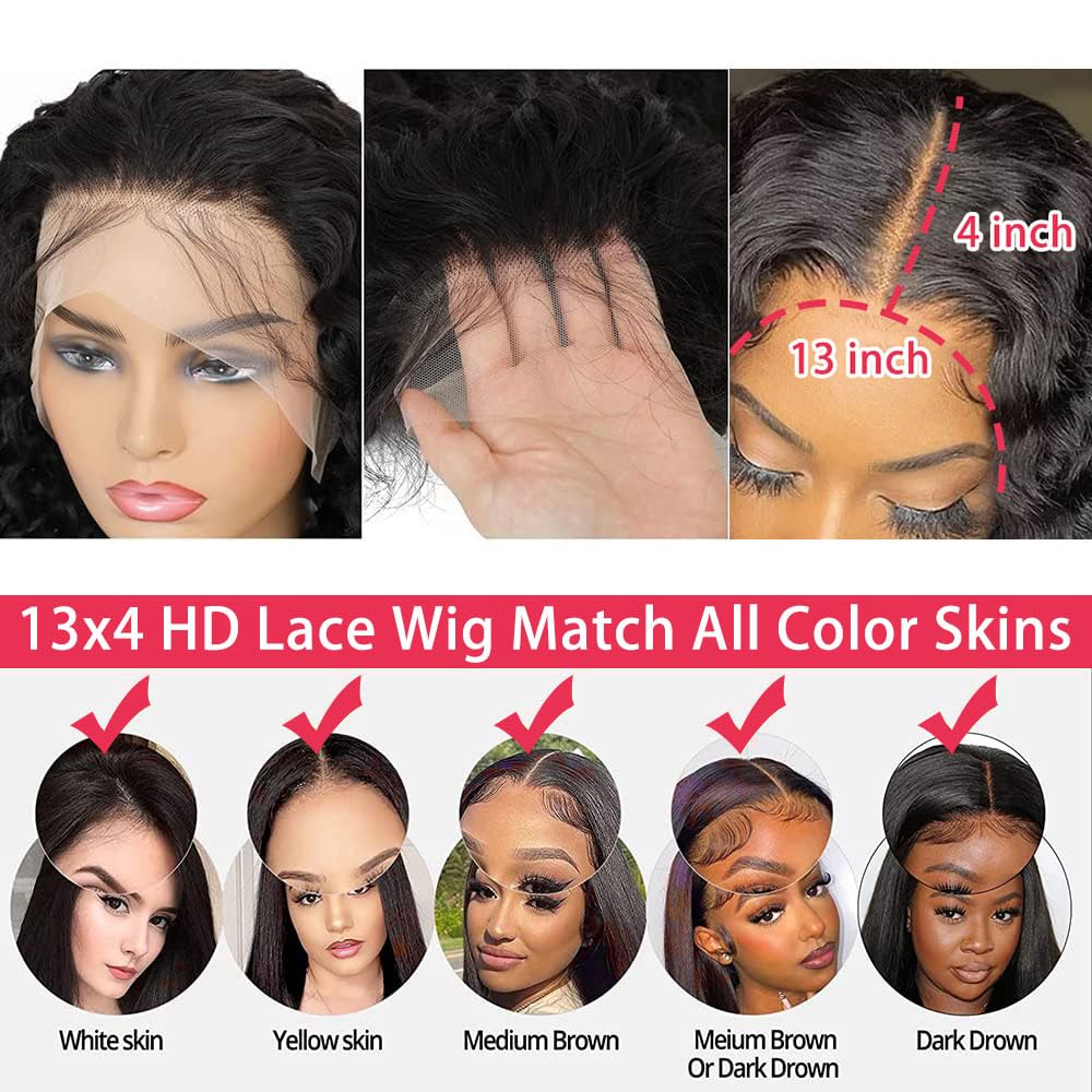 Chsxc 13x4 HD lace front detail for natural part and breathable wear