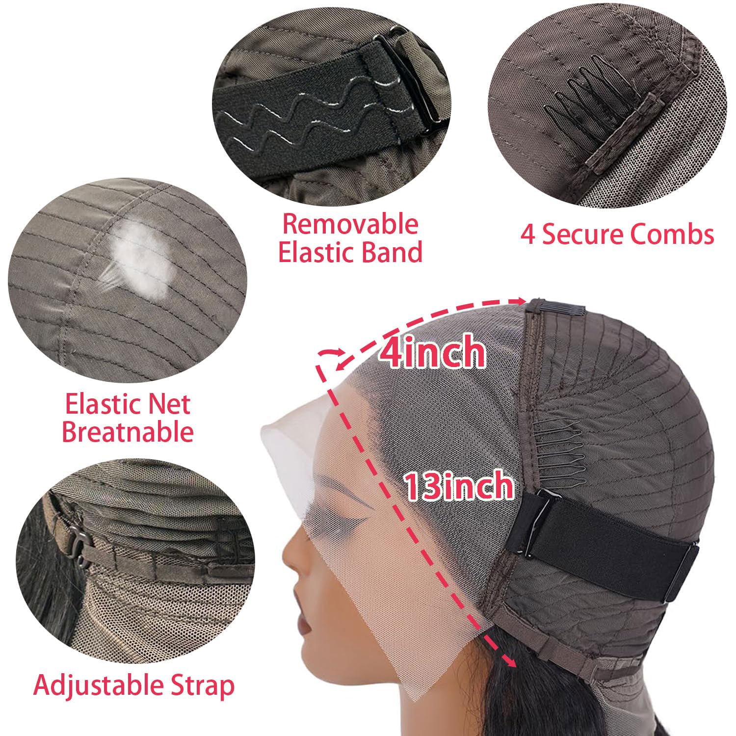 Chsxc pre-plucked hairline with baby hairs for natural look