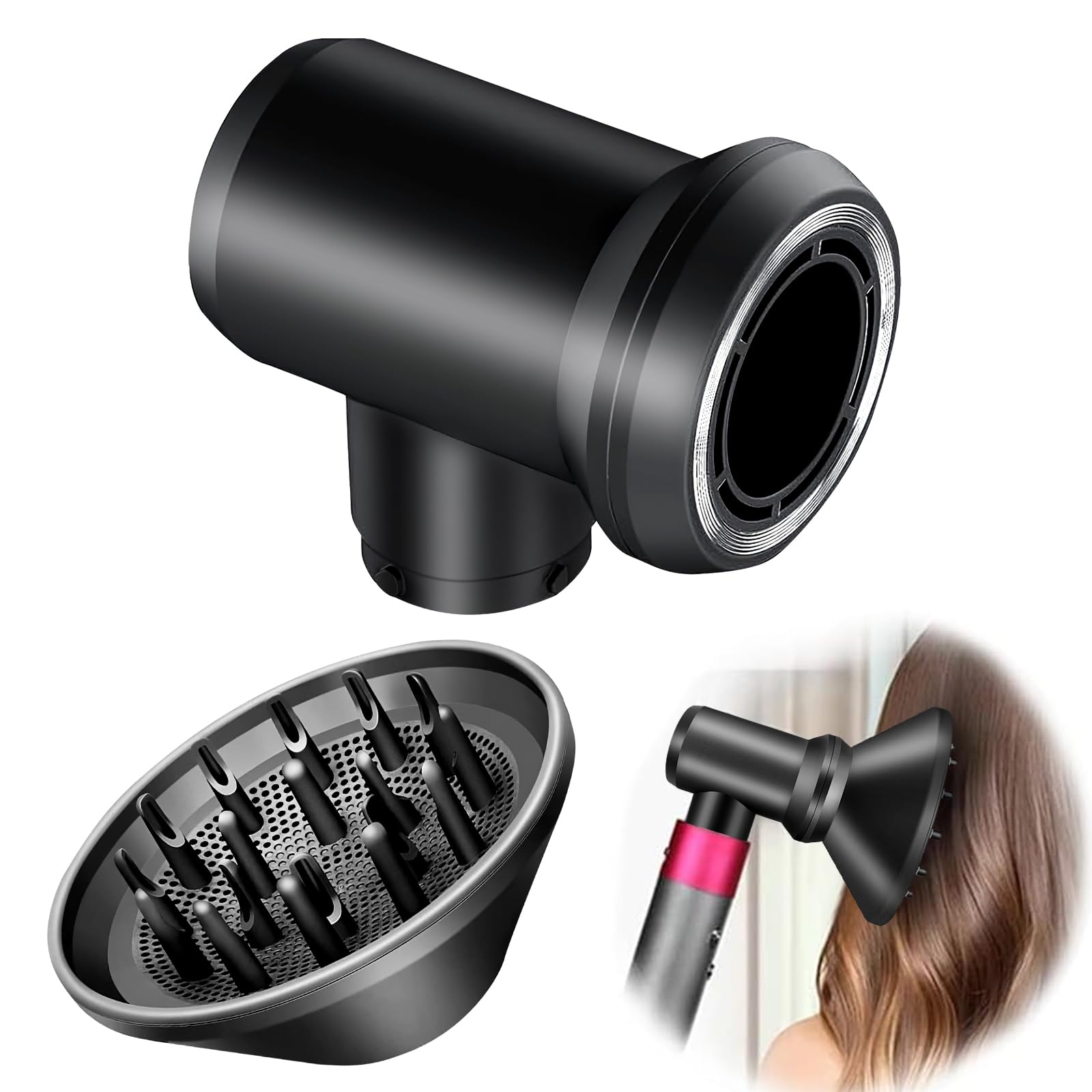 Chuancheng diffuser attachment for Dyson Airwrap – even airflow for smoother curls.