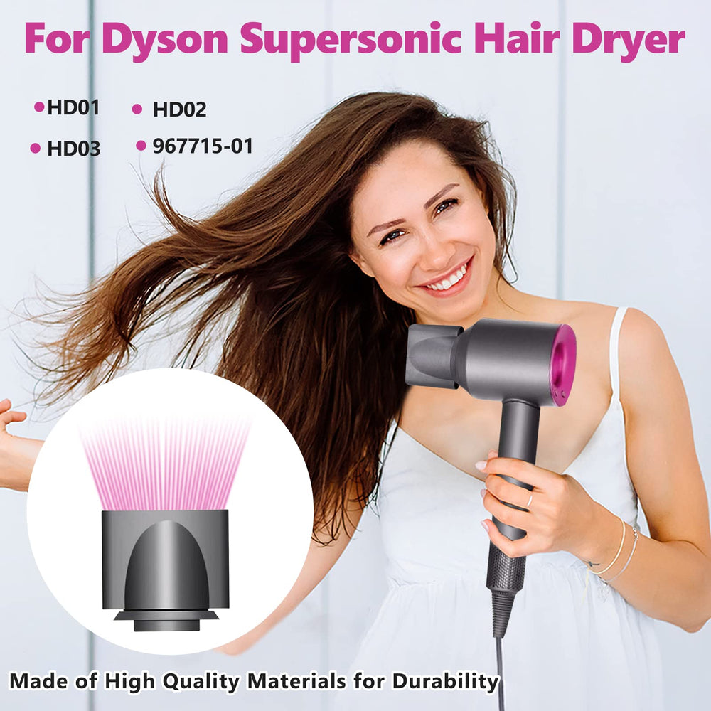 Chuancheng smoothing nozzle on Dyson HD02 showing controlled drying and reduced frizz.