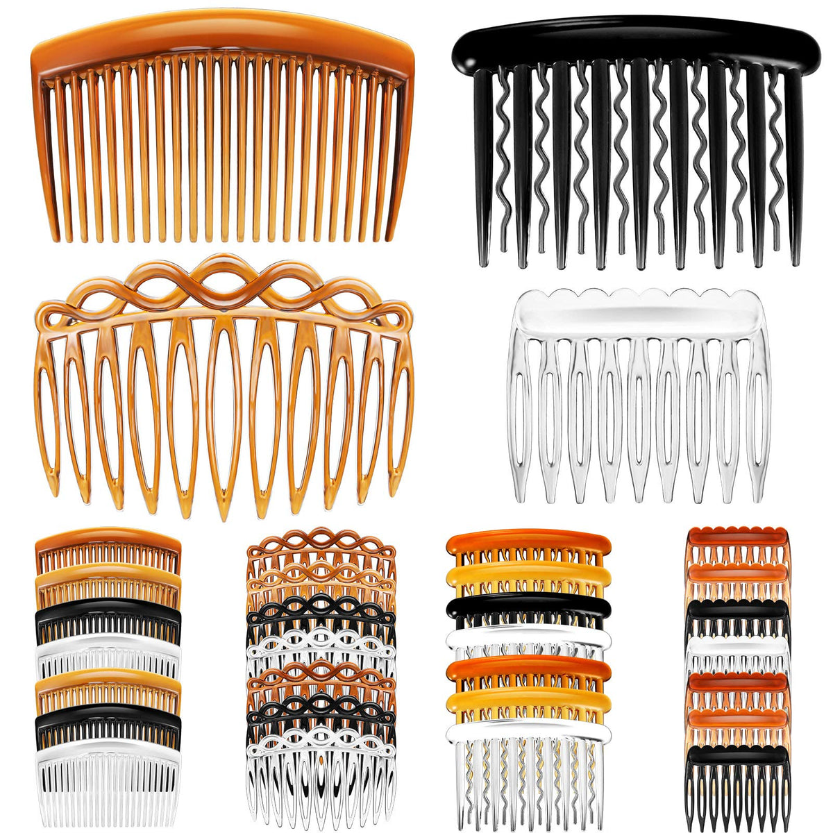 Chuangdi 32-piece side combs pack demonstrates versatile styling options.