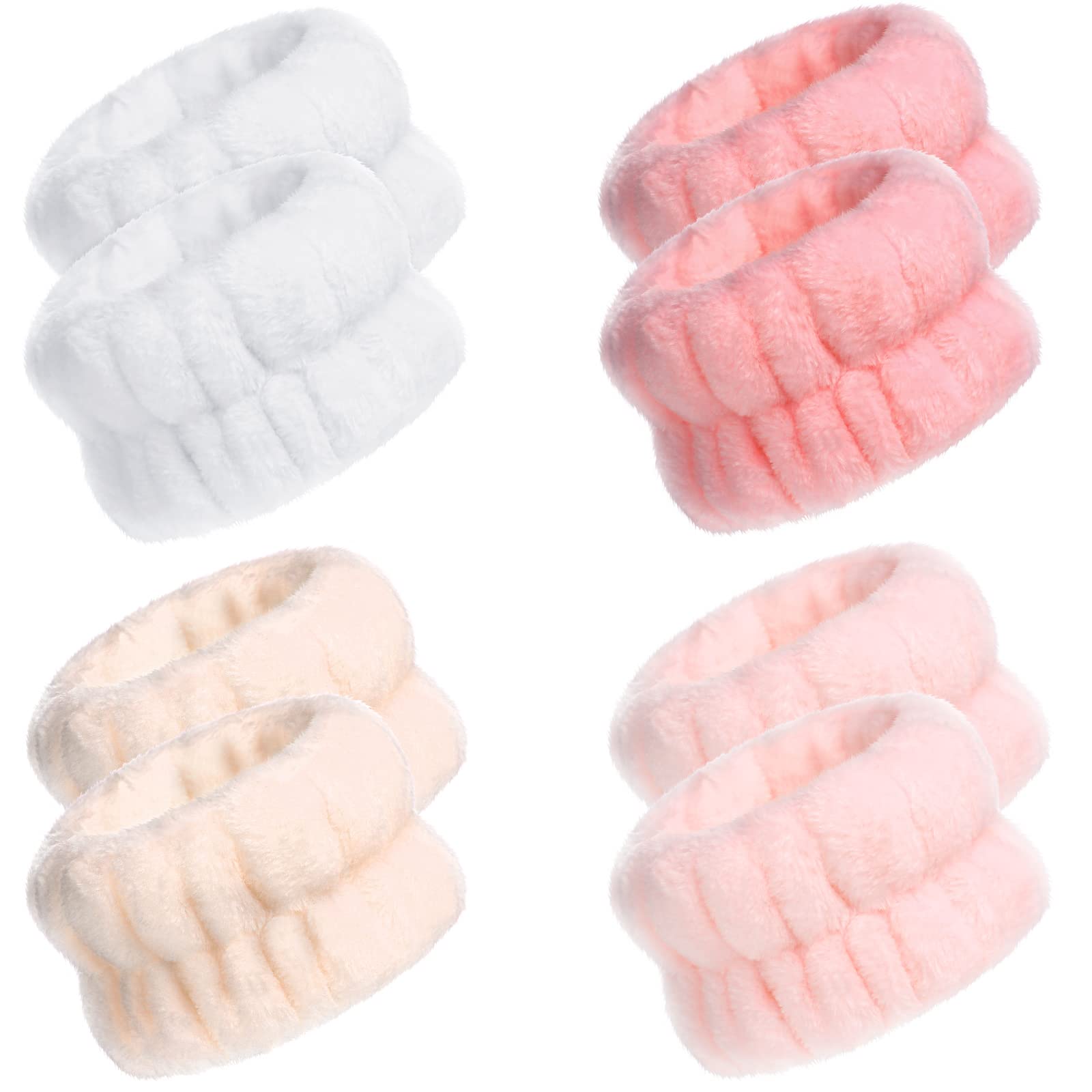 Pulseras de muñeca Chuangdi para lavado de cara, conjunto de cuatro pares que evitan salpicaduras.