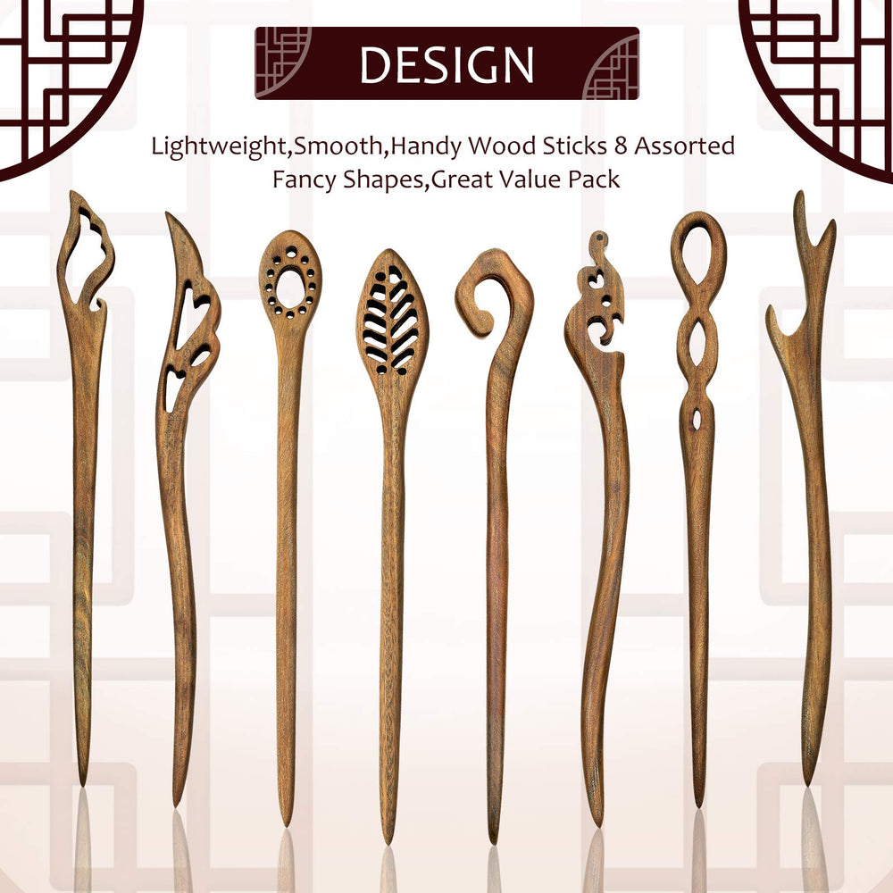 Chuangdi care-friendly wooden hair sticks with natural fragrance.