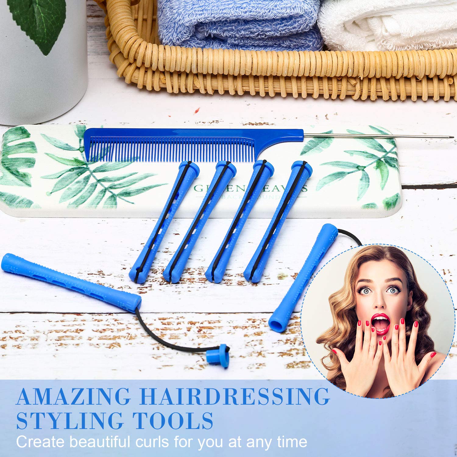 Chuangdi blue set ideal for home salons and family DIY sessions.