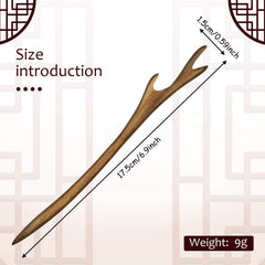 Chuangdi wooden hair sticks in use for Japanese-inspired daily chic.