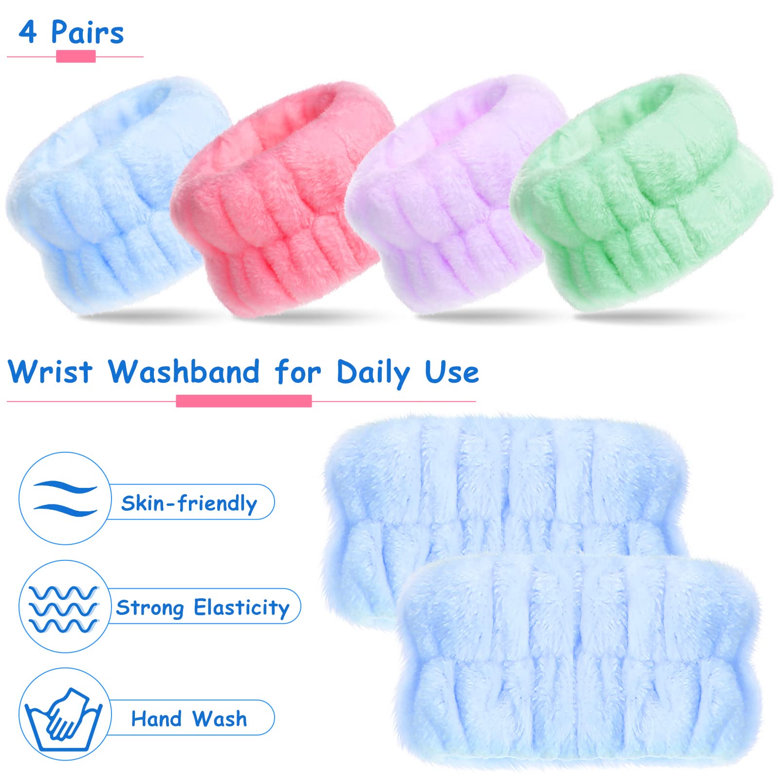 Chuangdi elastic wrist bands on wrist demonstrates secure fit for most wrists