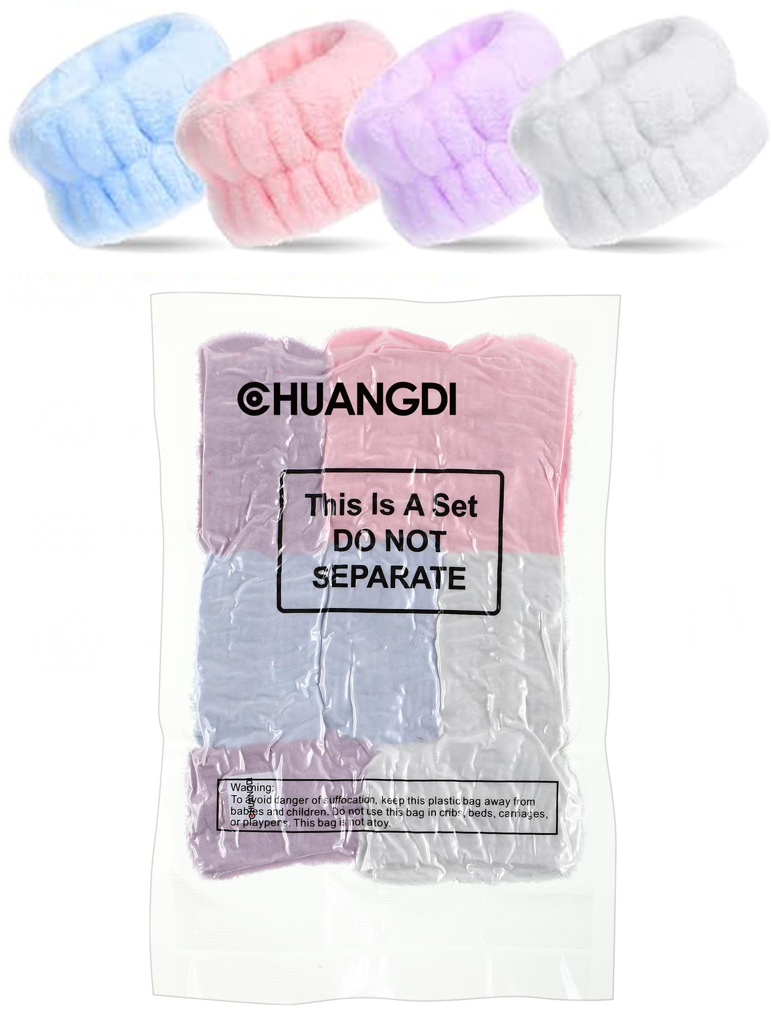 Chuangdi wrist spa wash band keeps hands dry after use.