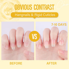 CHUCHU cuticle oil spa moment showing tropical scent and self-care ritual.