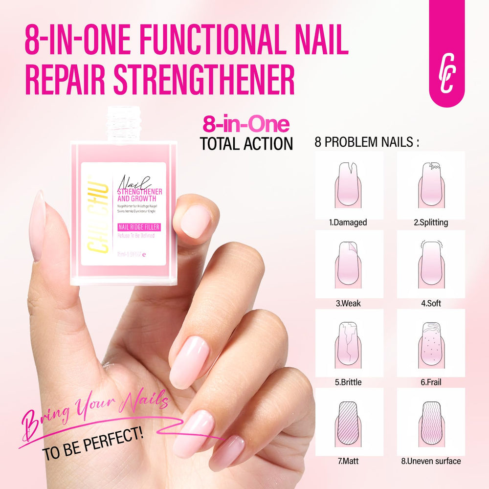 CHUCHU natural-repair shot shows nails recovering from minor damage.