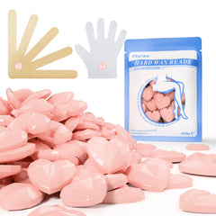 Chulan hard wax beads 400g heart packaging — fragrance-free for sensitive skin, ideal for at-home waxing.