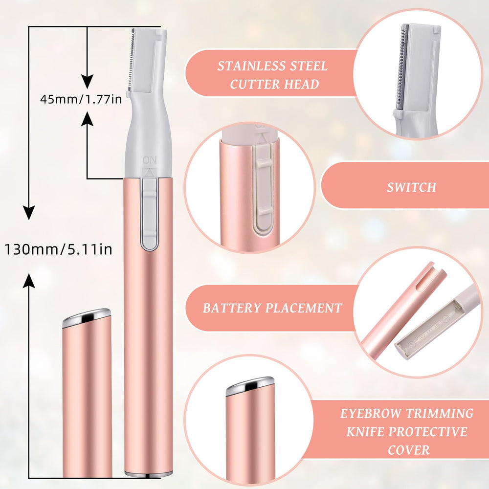 Chumia eyebrow trimmer side view highlights slim, portable profile.