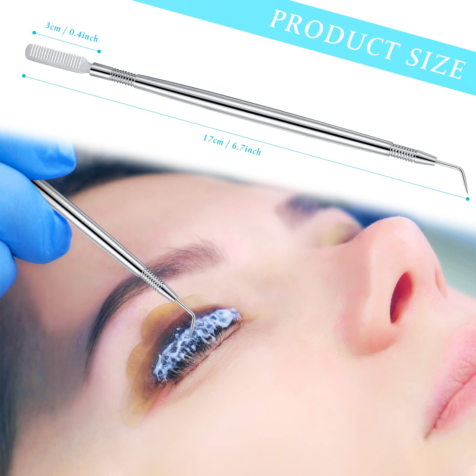 Chumia eyelash lift tool metal rods simplify lifting and curling at home.
