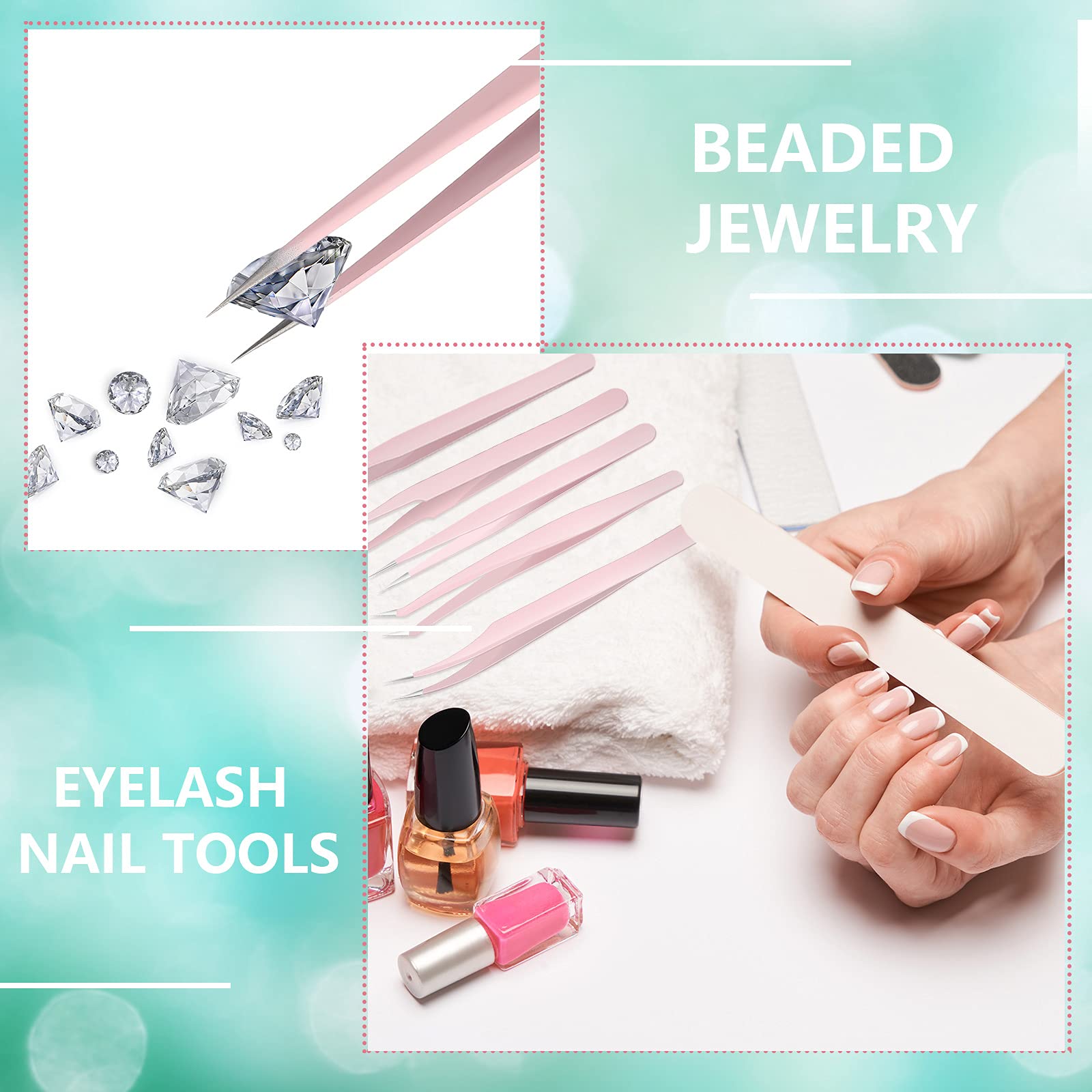 Chumia lash tweezers in salon use for accurate extension work and detailing.