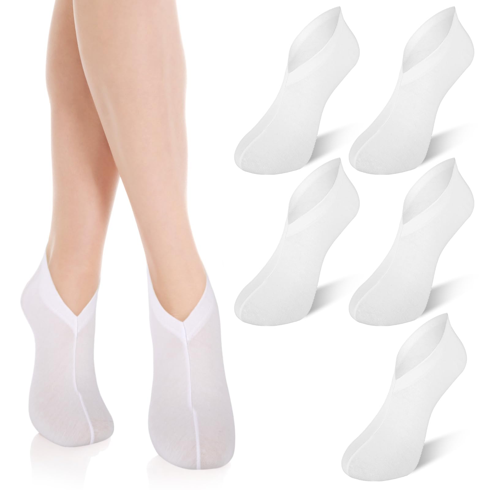 CIATBYYJ 10-pack white spa cotton socks packaging for convenient home foot care.