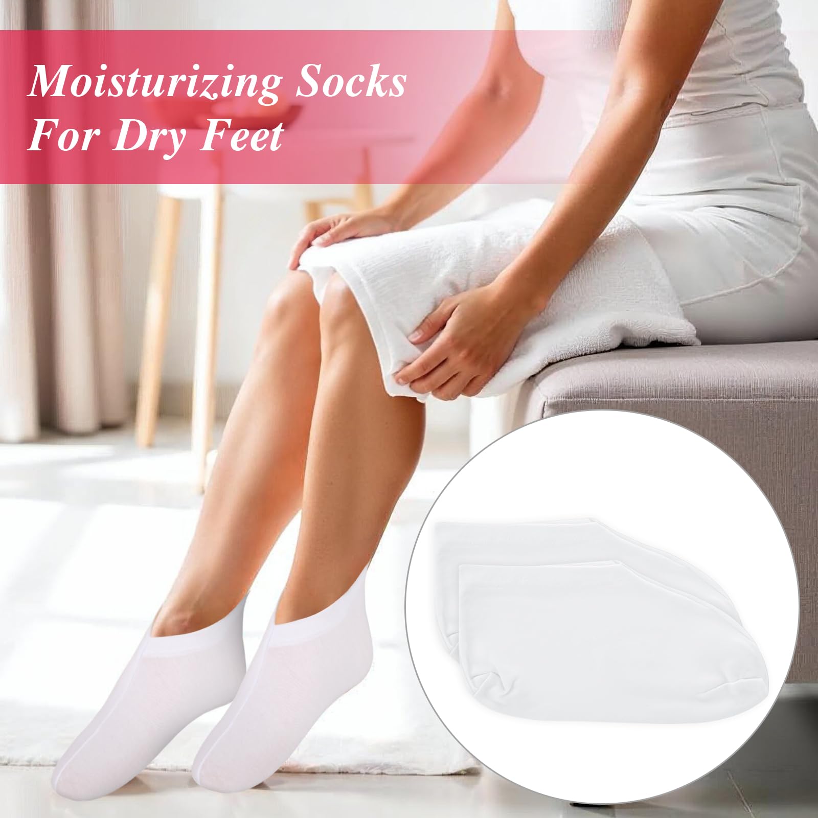 CIATBYYJ lotion applied before bed with socks for enhanced moisture retention.