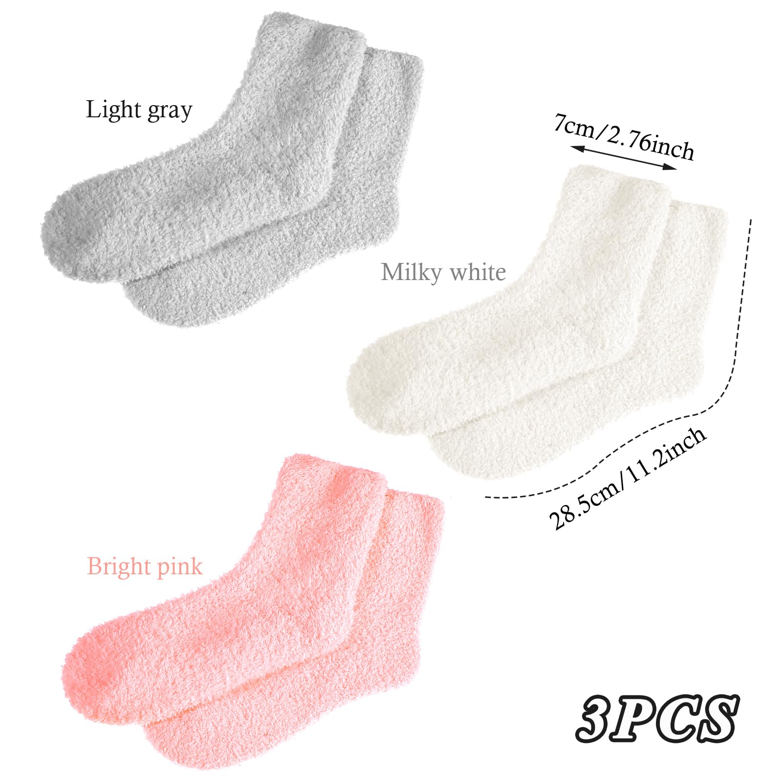 CIATBYYJ coralfleece socks cream highlight snug all-day cozy wear
