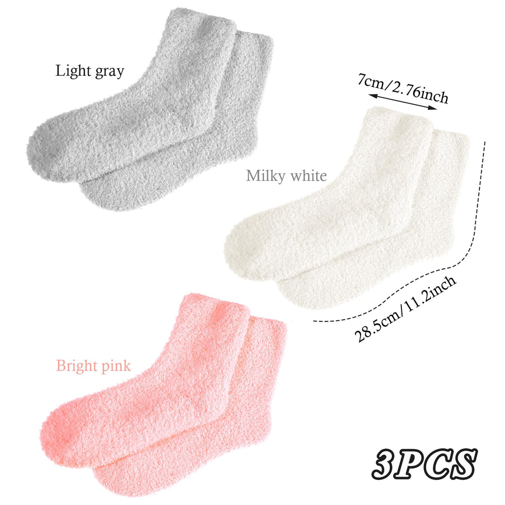 CIATBYYJ coralfleece socks cream highlight snug all-day cozy wear