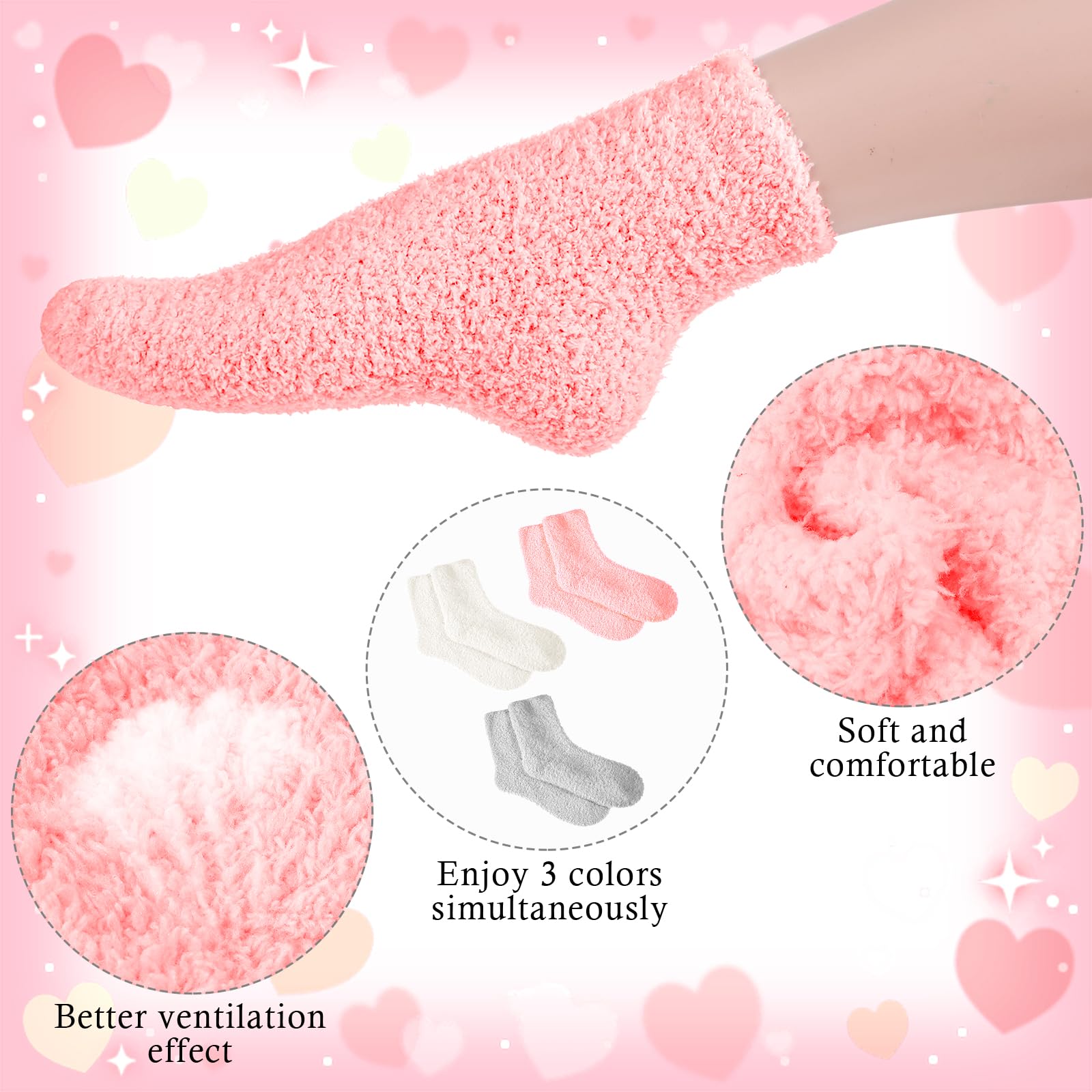 CIATBYYJ coralfleece socks gray emphasize moisture-locking warmth and stability