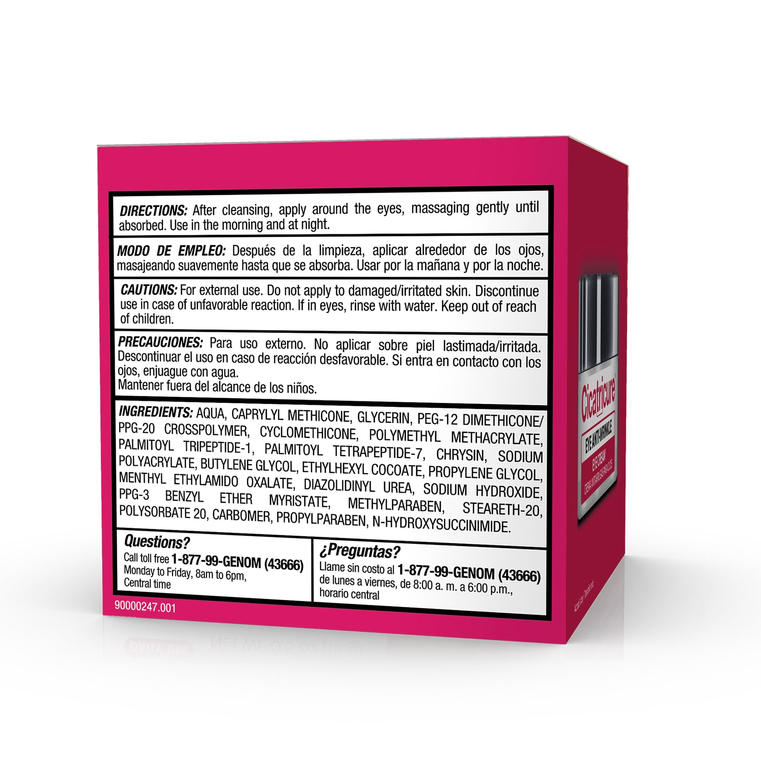 Cicatricure-eye-treatment hydration close-up signals refreshed under-eye skin.