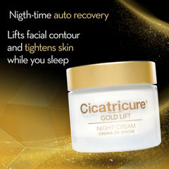 Cicatricure Gold Lift Night Cream application ritual helping lift contour overnight