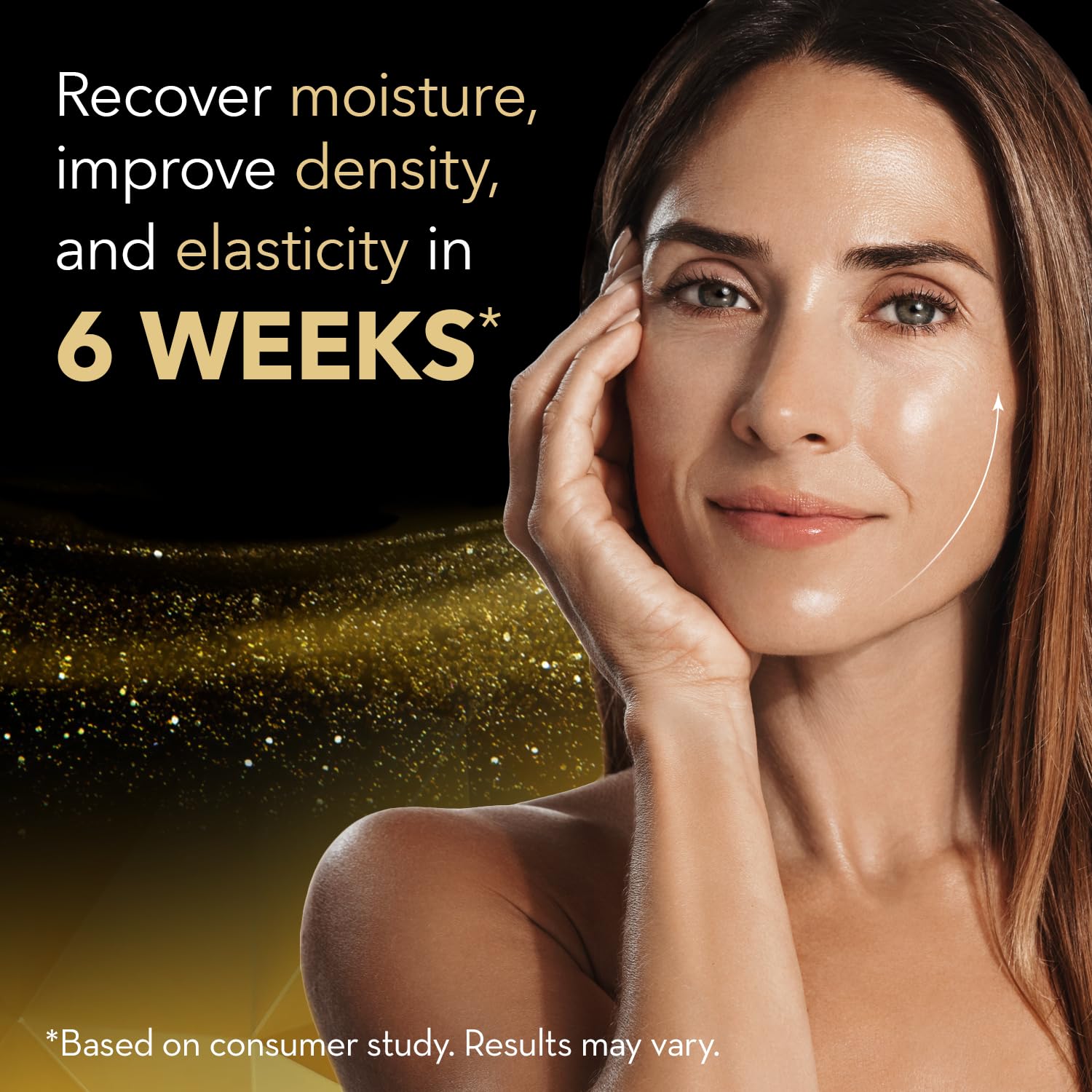 Cicatricure Gold Lift silky texture applied for smooth, radiant skin.