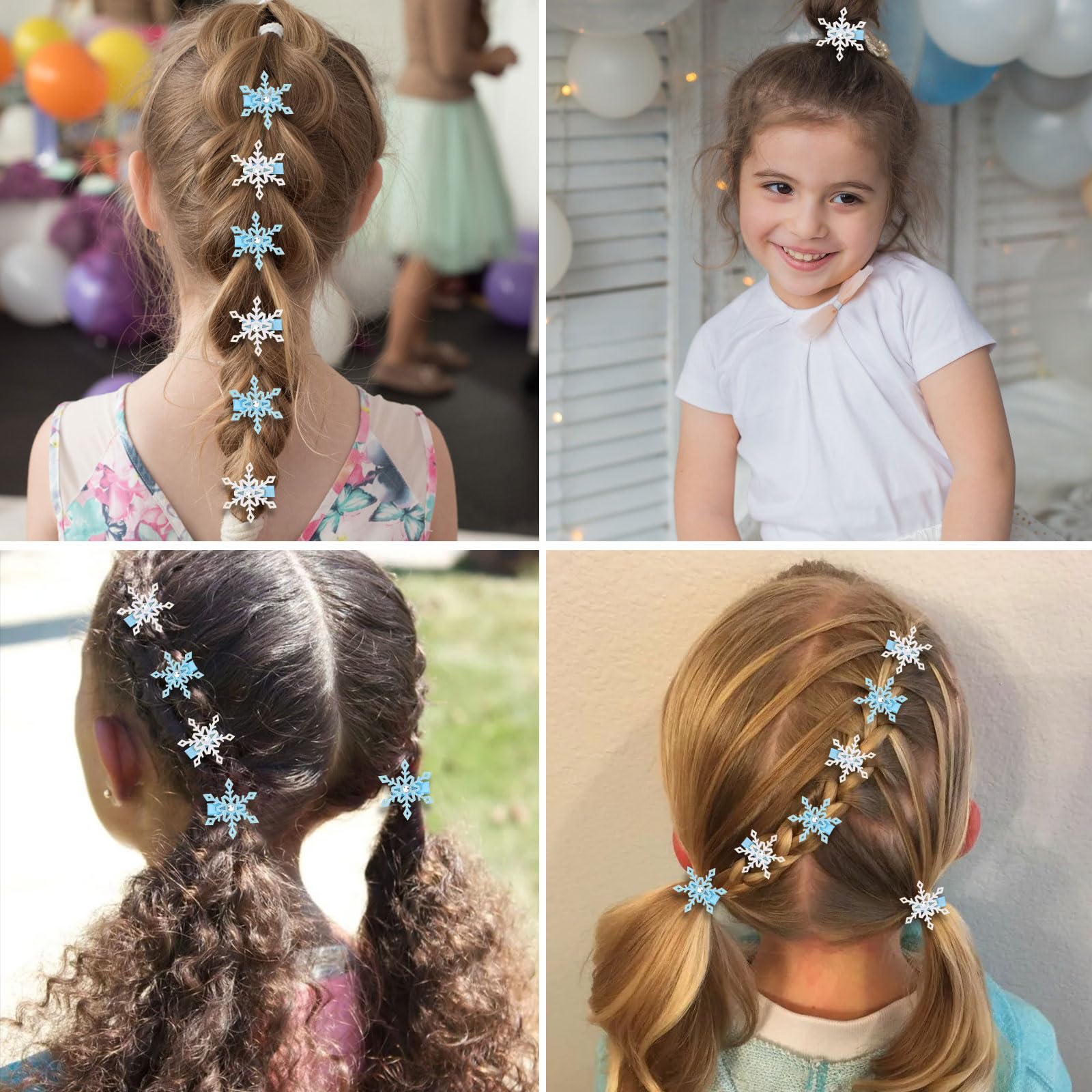 CIEHER 8-pack snowflake clip provides versatile mix-and-match options