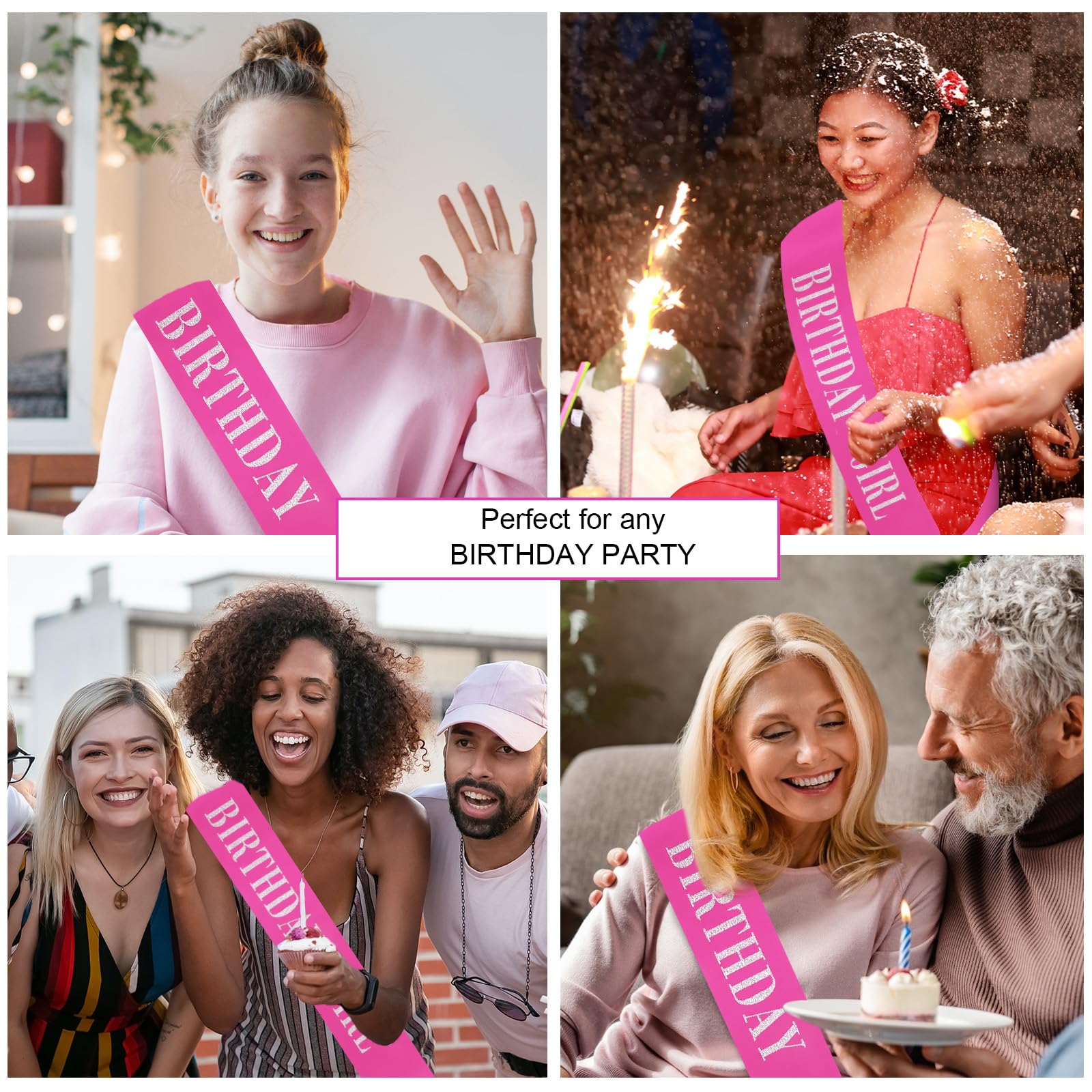 CIEHER birthday sash durable design for day-to-night festivities.