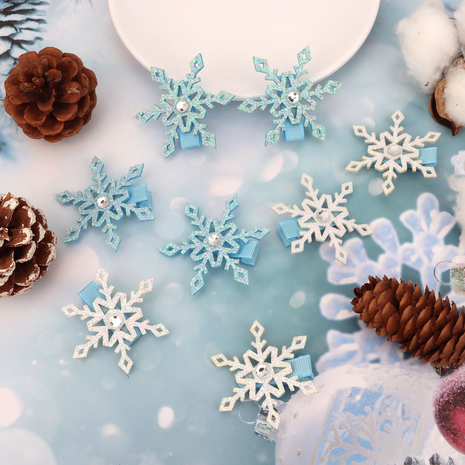 CIEHER christmas snowflake clip adds festive touch to holiday styles