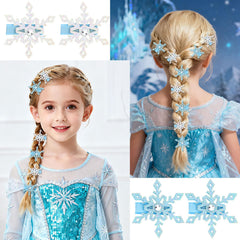 CIEHER icy blue snowflake hairpin stays in place during active play
