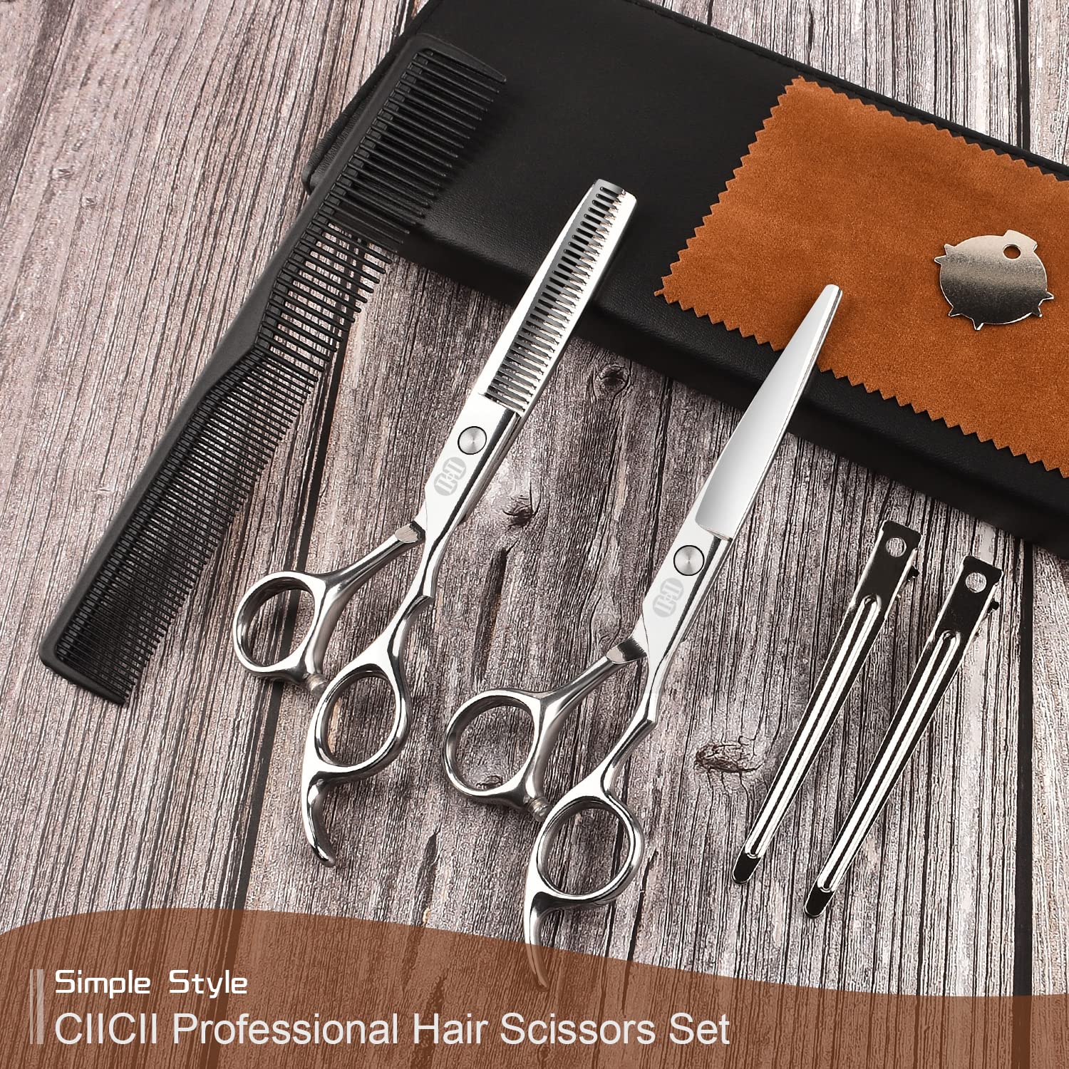 CIICII 8-in-1 bundle highlights included tools for complete haircutting tasks.