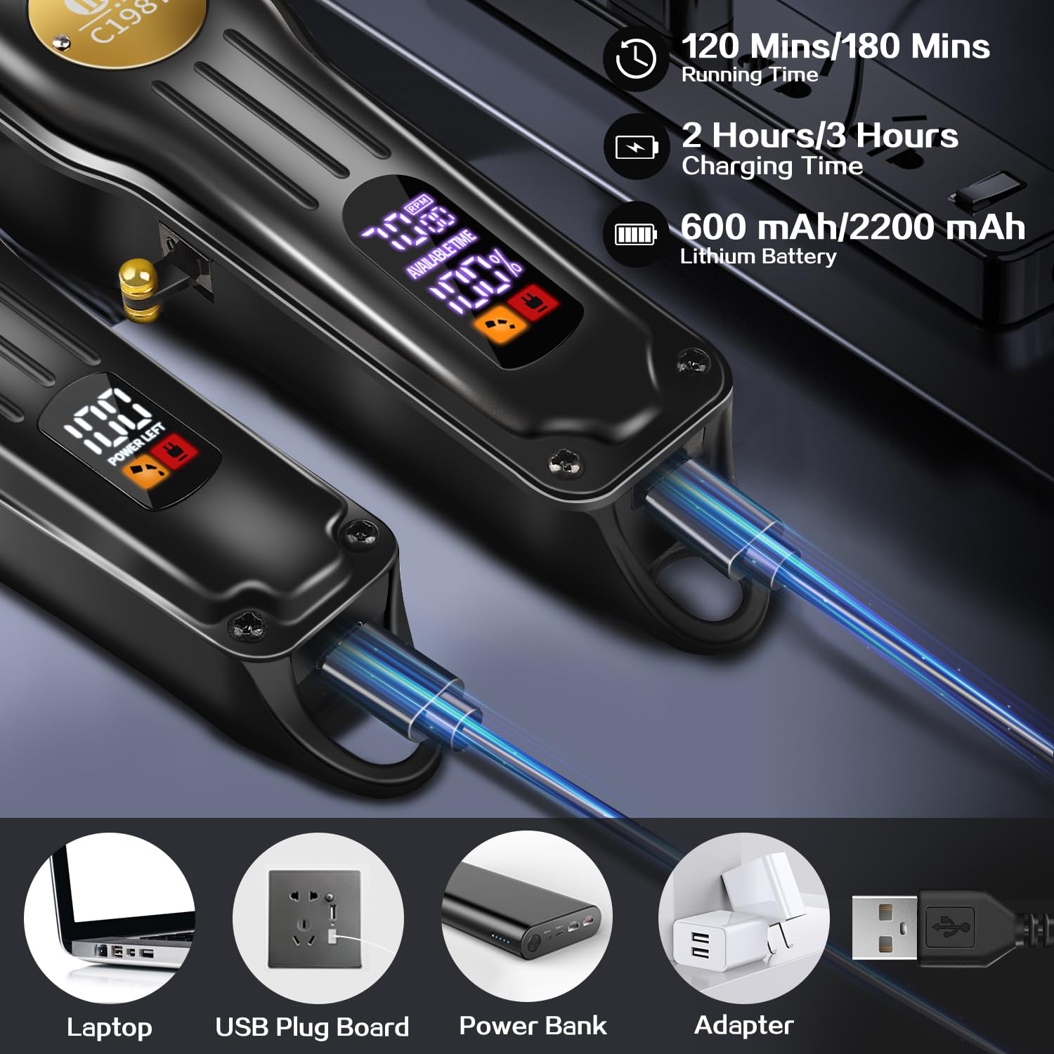 CIICII cordless USB charging keeps you powered on travel and busy mornings.