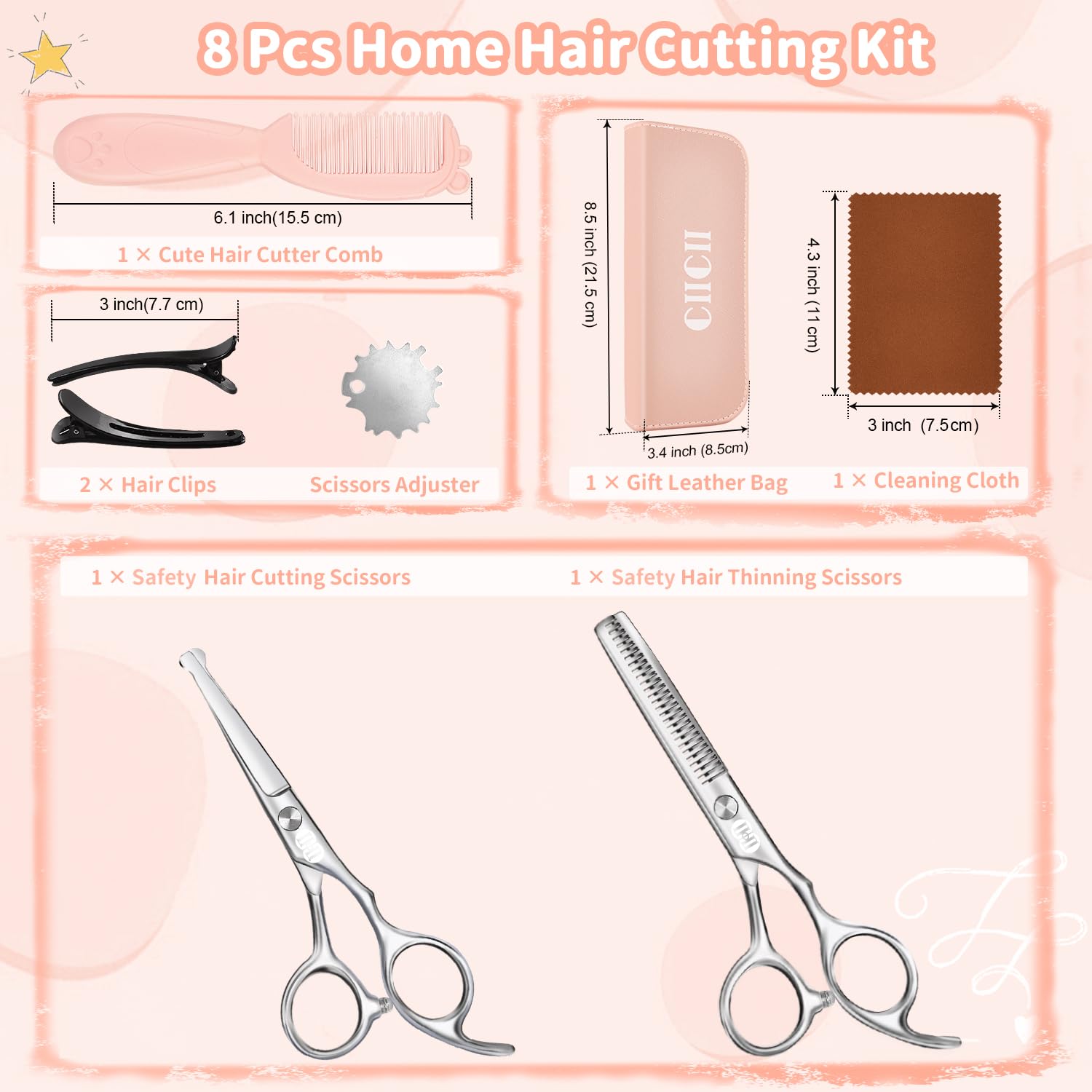 CIICII gift leather bag stores kit accessories neatly