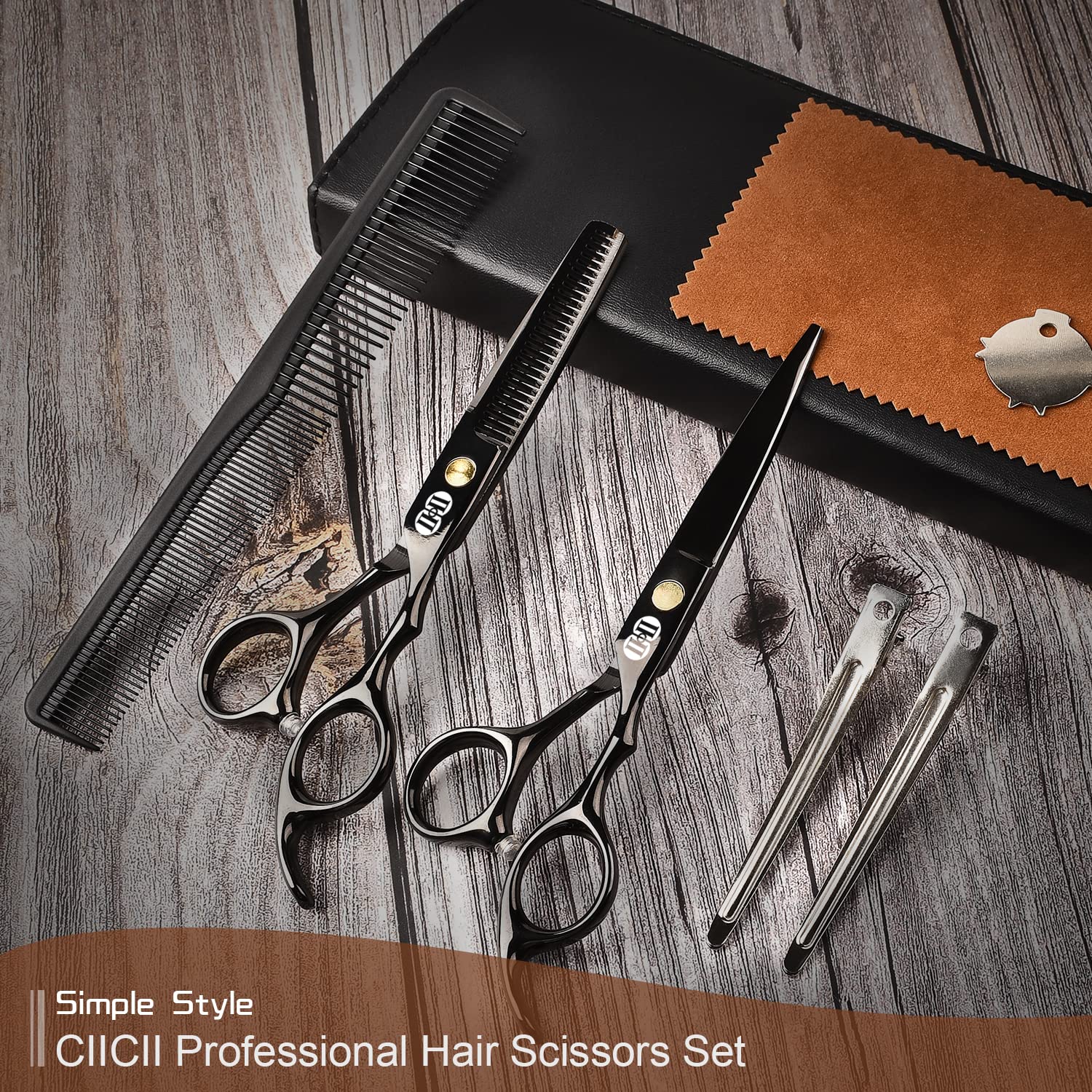 CIICII gift leather bag keeps scissors portable and organized