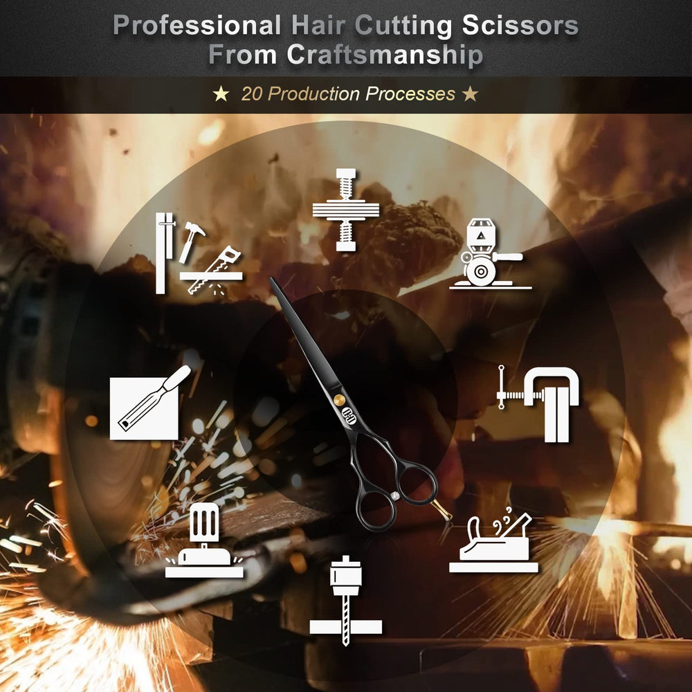 CIICII hair cutting scissors multi-use for hair, beard, or wigs.