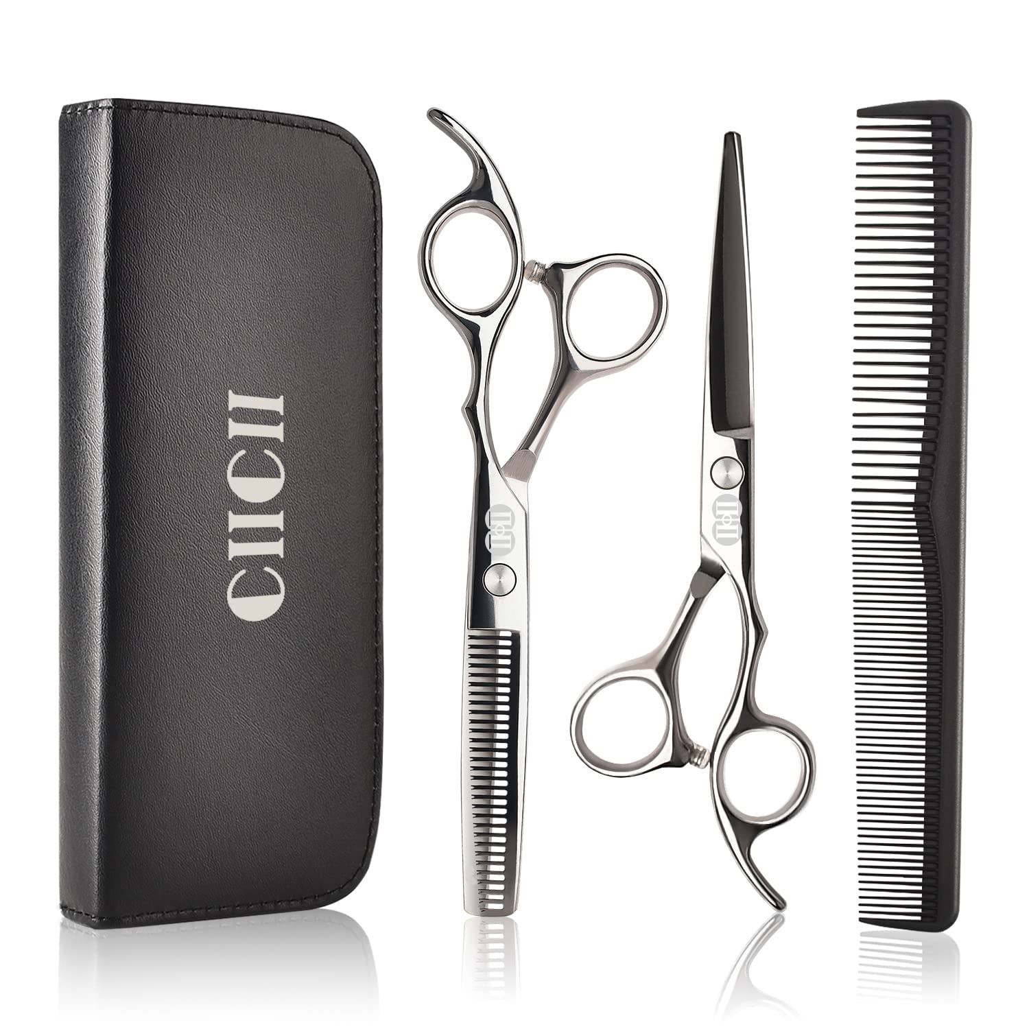 CIICII hair cutting scissors blade close-up for precise, clean trims.