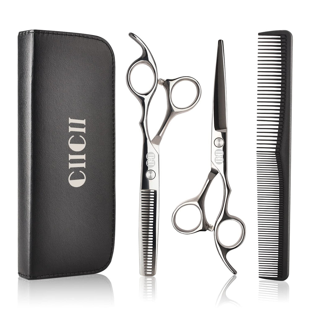CIICII hair cutting scissors blade close-up for precise, clean trims.