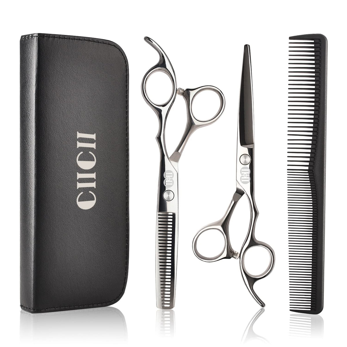 CIICII hair cutting scissors blade close-up for precise, clean trims.