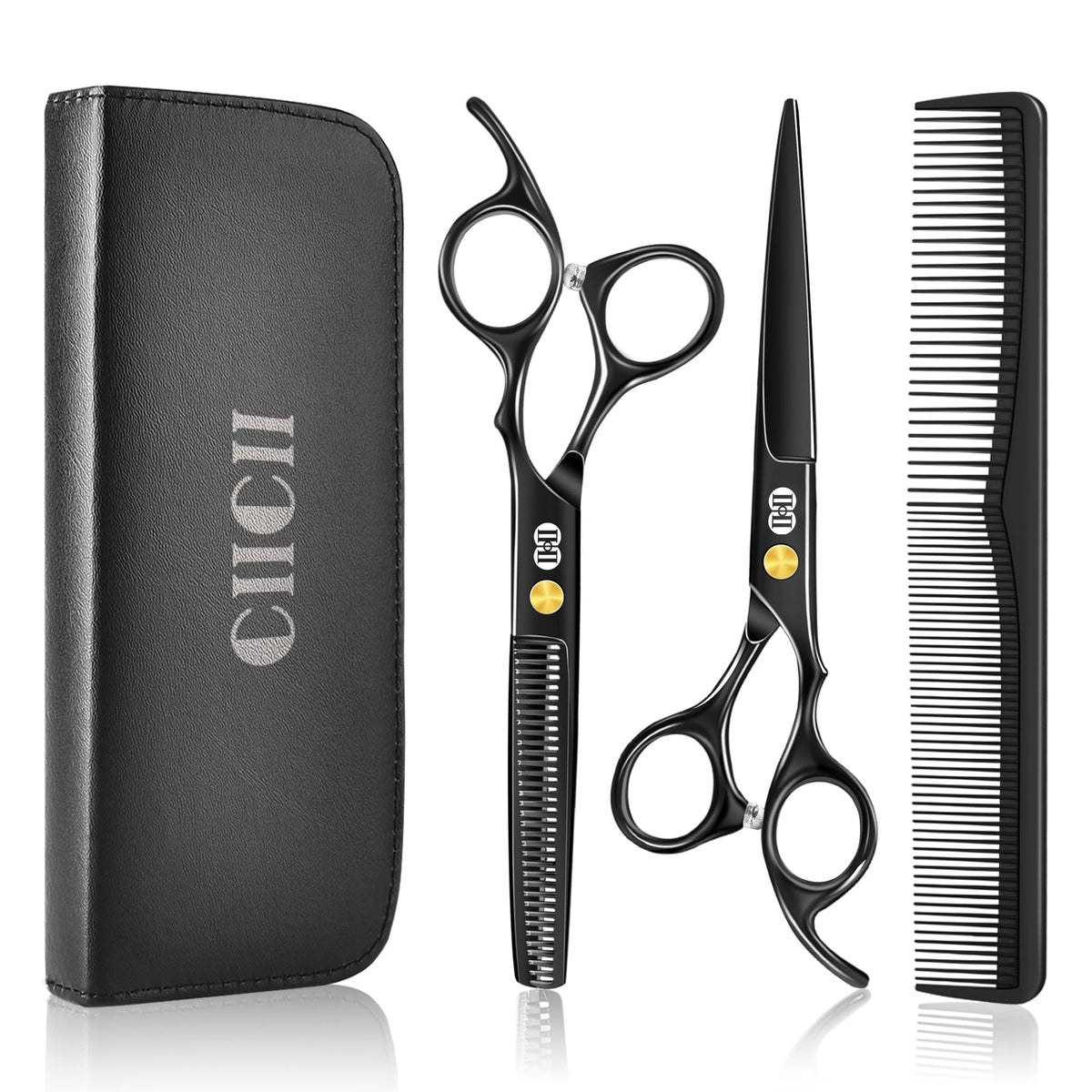 CIICII hair cutting scissors set for precise home or salon trims