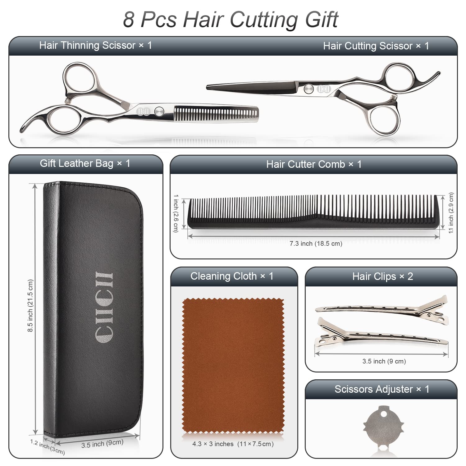 CIICII home salon setup shows scissors ready for professional results at home.