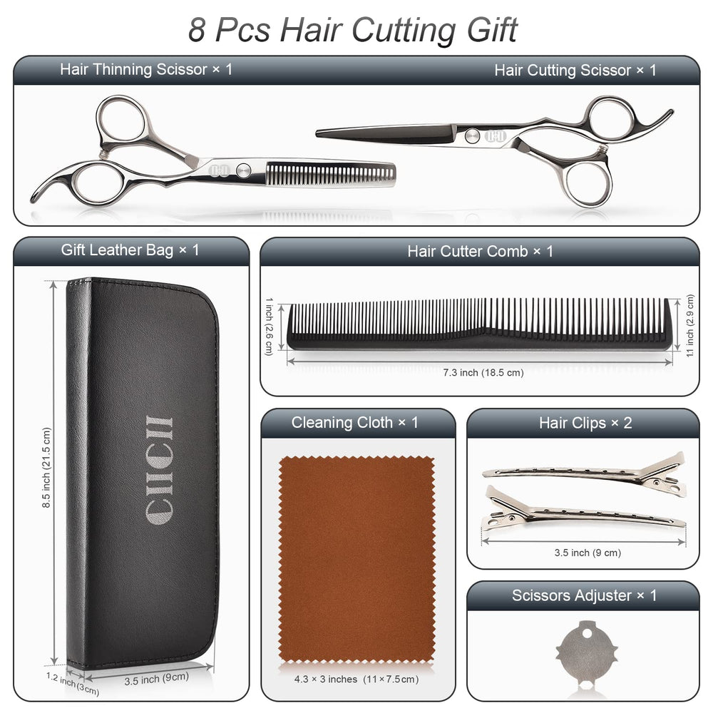 CIICII home salon setup shows scissors ready for professional results at home.