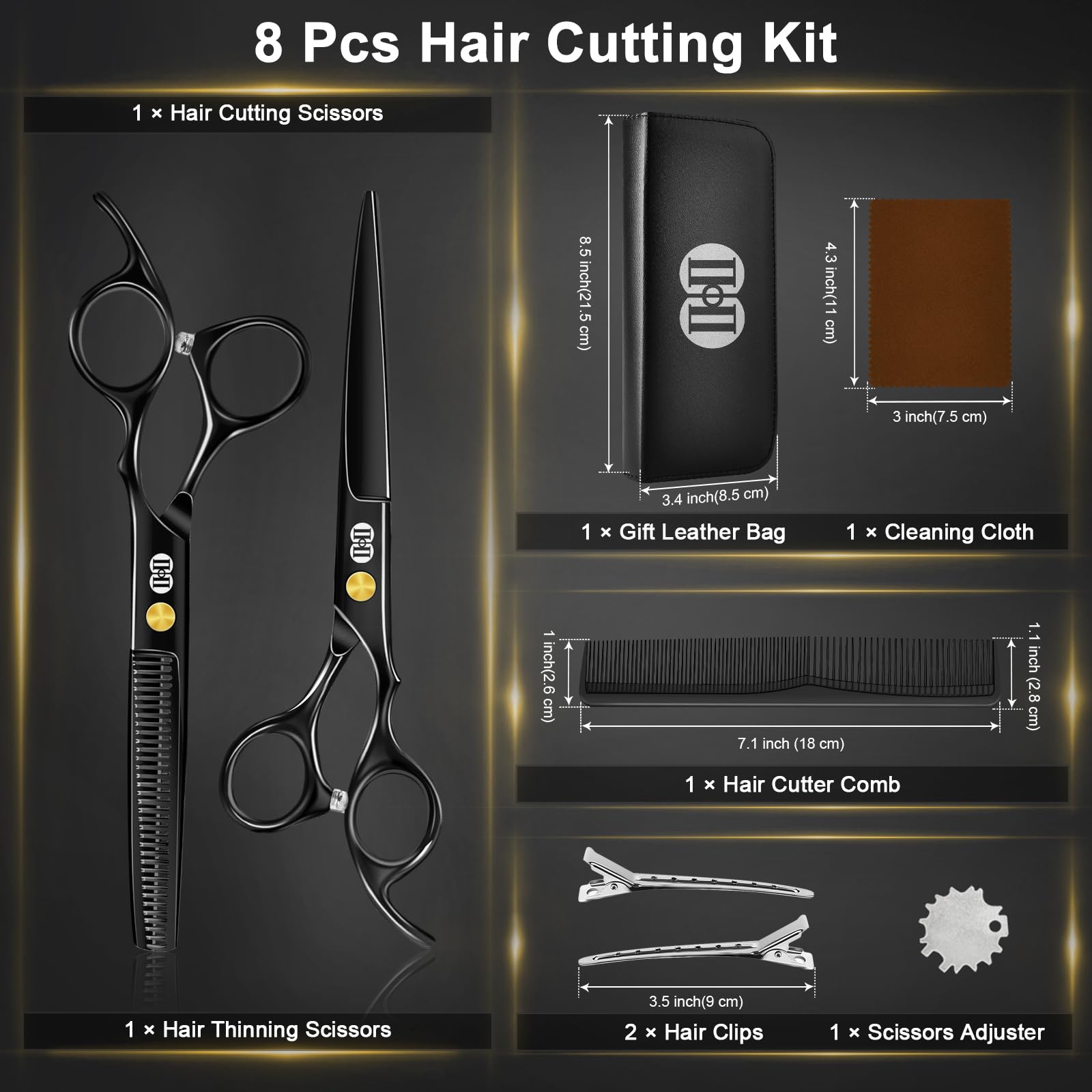 CIICII professional hair cutting kit ready for at-home barbering with durable case
