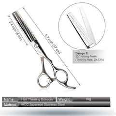 CIICII thinning scissors 28 teeth show even thinning without snagging.
