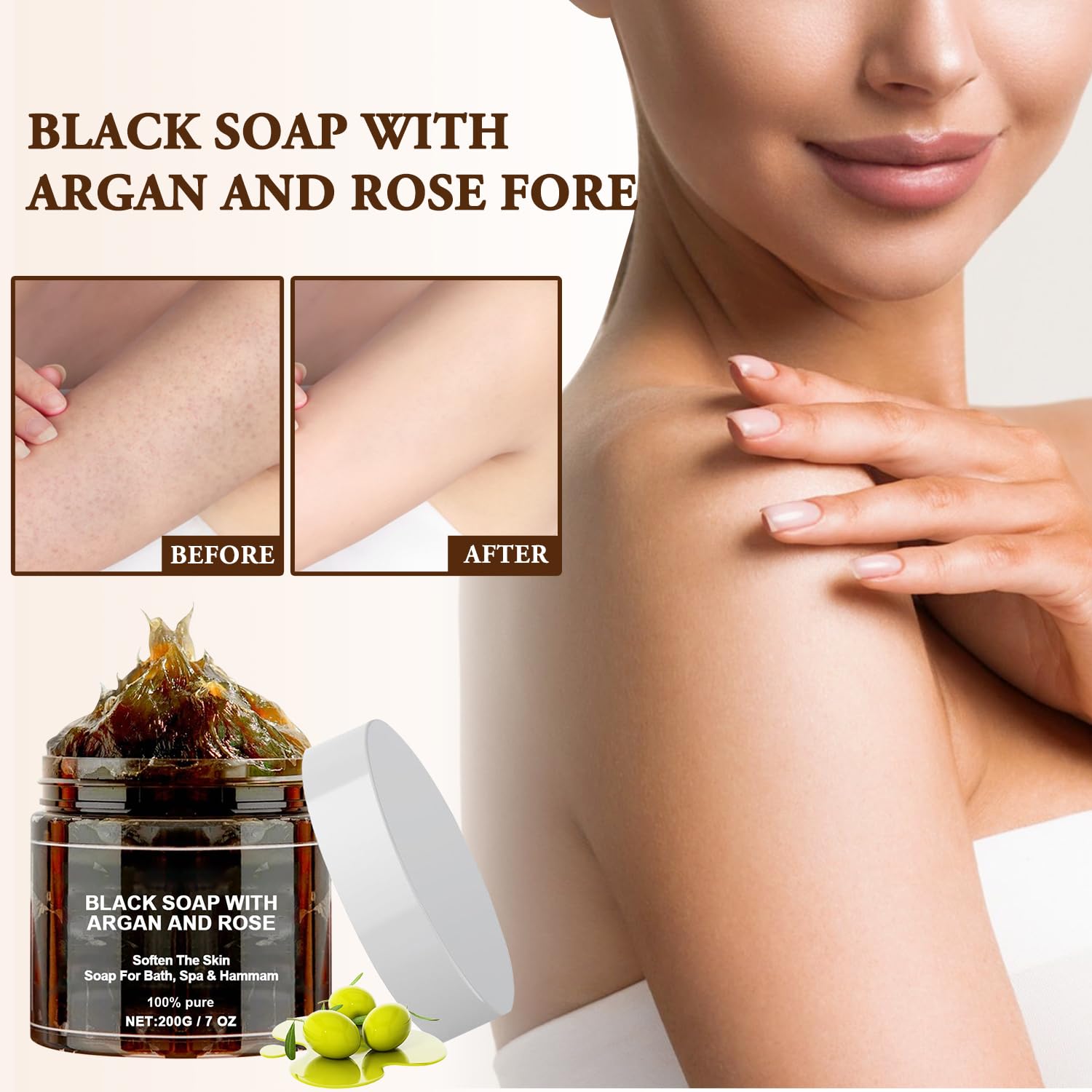 Cijikos Morocco Black Soap packaging shows 2pcs value set for home care.