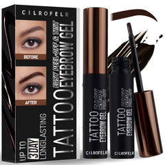 Cilrofelr tattoo peel eyebrow gel bottle shows compact packaging for easy at-home tint