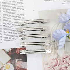 Cinaci 8cm silver barrettes open clip demonstrates easy DIY accessory creation