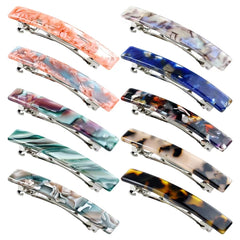 Cinaci vintage tortoise shell barrette clip close-up shows glossy acetate for secure hold.