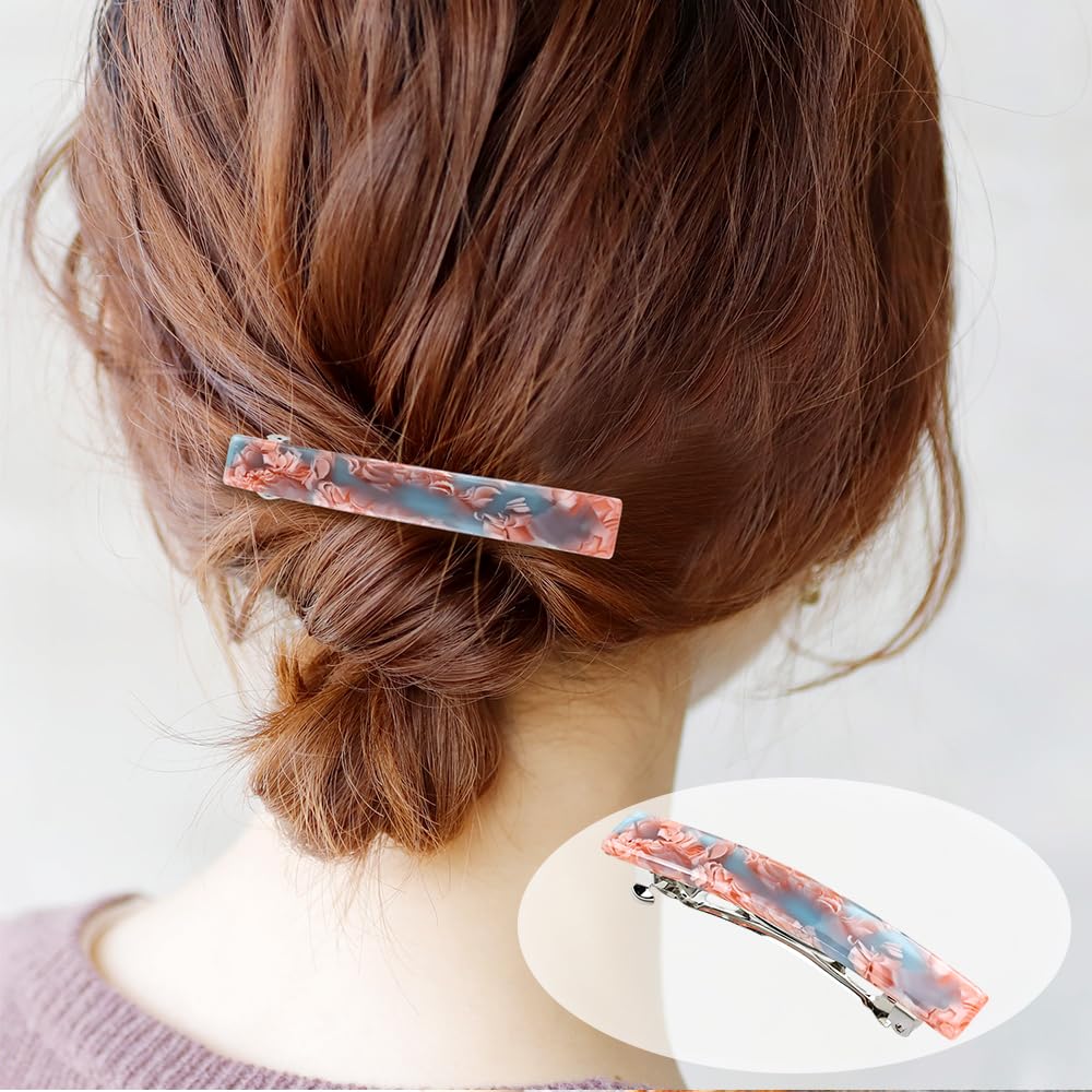 Cinaci barrette clip in royal blue provides strong grip for formal events.