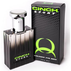 Cinch Mens Sport Cologne bottle, 1.7oz, long-lasting scent for workouts and daily wear.