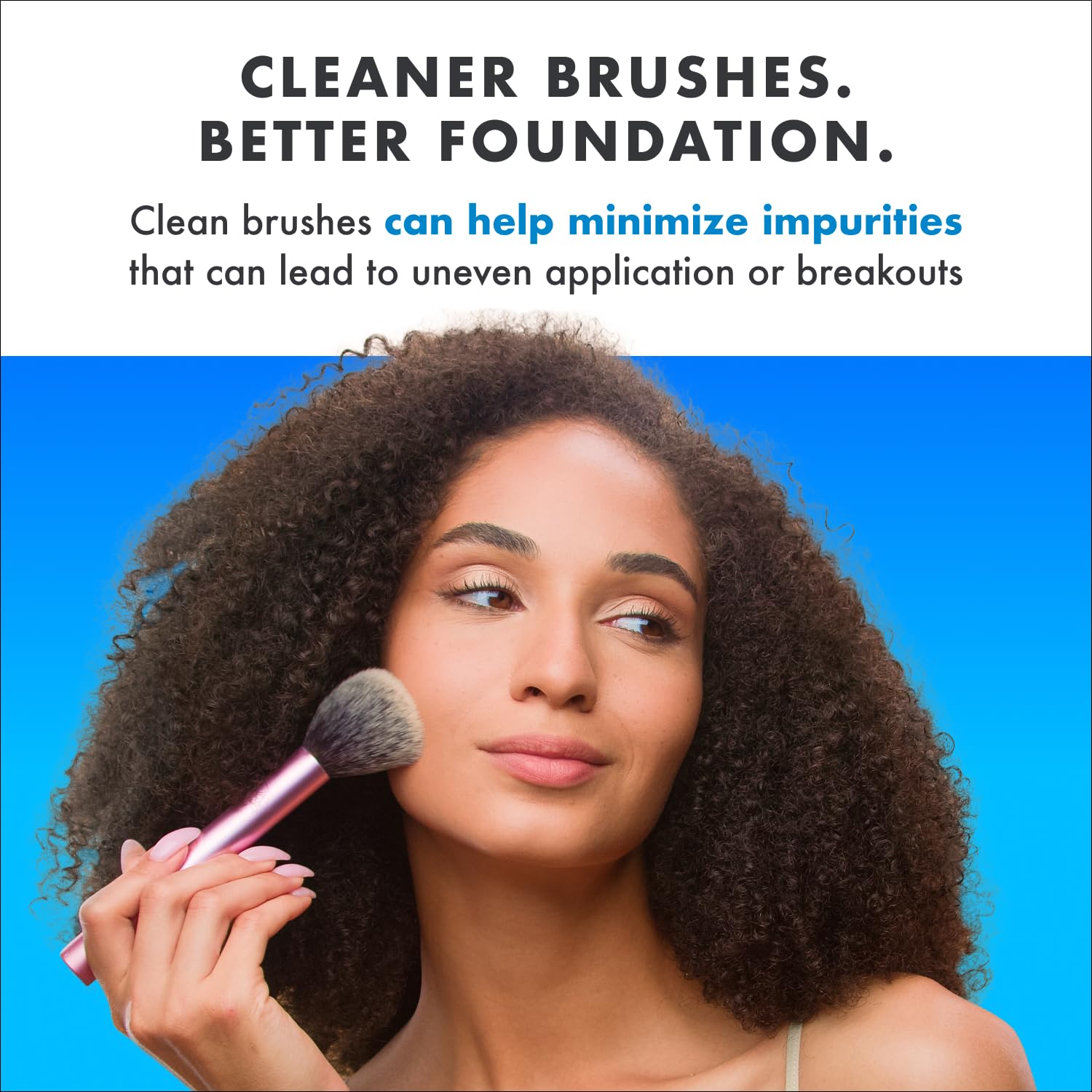 Cinema Secrets blue vanilla clean brushes on towel after cleansing